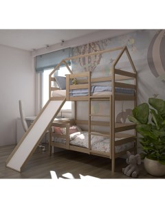 Кровать детская подростковая Двухъярусная с горкой спальное место 160х80 Moonlees