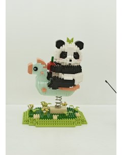 Конструктор 3Д из миниблоков Веселая панда подвижные элементы 100 дет Rtoy