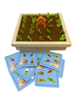 Развивающая игра для детей Собираем урожай деревянная обучающий сортер Panawealth