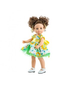 Кукла Soy Tu Эмили в цветочном платье с желтым поясом 42 см 06033 Paola reina