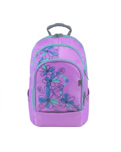 Ранец детский Спринт 420Д цветы 0356 фиолетовый 28х20х42 Luris