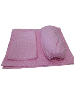 Комплект детского постельного белья розовый Bortiki-solnyshko-moe