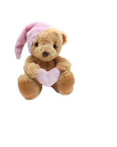 Мягкая игрушка Мишка в колпачке с розовым сердечком 30см Волна веселья