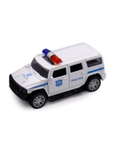 Машина Die cast Хаммер полиция инерционная открываются двери белая M 1 32 Funky toys