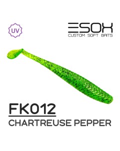 Силиконовая приманка Tratta 106 мм цвет fk012 Chartreuse Pepper 4 шт Esox