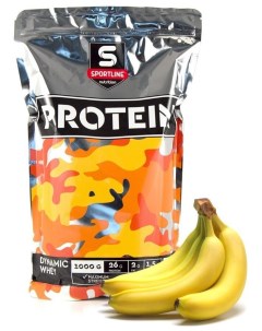 Протеины Dynamic Whey Protein Nutrition 1000 гр Банан Sportline
