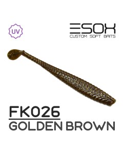 Силиконовая приманка Tratta 106 мм цвет fk026 Golden Brown 4 шт Esox