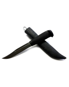 Нож Финка 042 сталь Х12МФ резинопластик цвет черный Ворсма