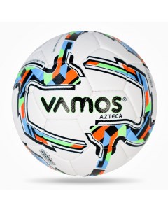 Мяч футбольный AZTECA 4 тренировочный бело черно оранжевый Vamos