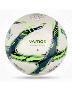 Мяч футбольный LIGA DE FUTSAL 4 профессиональный бело салатово черный Vamos