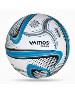 Мяч футбольный MAGNUM 5 профессиональный бело сине черно серый Vamos