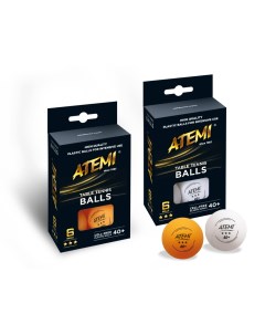 Мячи для настольного тенниса 3 оранж 6 шт Atemi