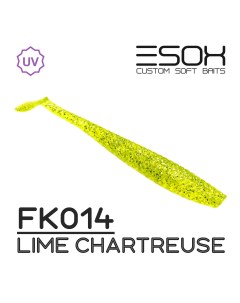 Силиконовая приманка Tratta 106 мм цвет fk014 Lime Chartreuse 4 шт Esox