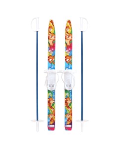Лыжи детские Лыжики Пыжики Тигренок с палками 75 см размер 24 31 Олимпик