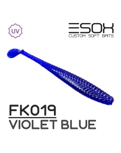 Силиконовая приманка Tratta 106 мм цвет fk019 Violet Blue 4 шт Esox