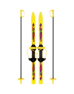Лыжи детские Вираж спорт с палками 100 см размер 28 32 Олимпик