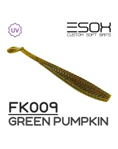 Силиконовая приманка Tratta 106 мм цвет fk009 Green Pumpkin 4 шт Esox