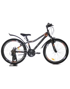 Подростковый велосипед Navigator 410 V 24 21 sp V010 2023 антрацитовый чёрный Stels