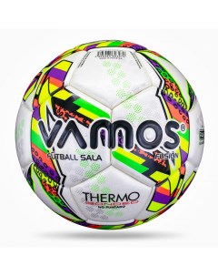 Мяч футбольный FUSION FUTSAL 4 профессиональный бело желто зеленый Vamos