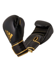 Перчатки боксерские Hybrid 80 черно золотые вес 8 унций Adidas