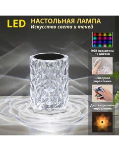 Лампа настольная беспроводная светодиодная с пультом д у RGB Fedotov