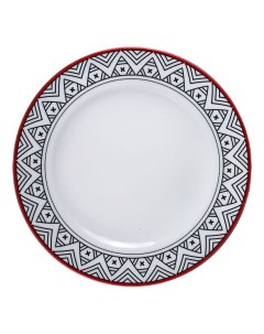 Тарелка для вторых блюд Классик Геометрия 27 см белая Башкирский фарфор