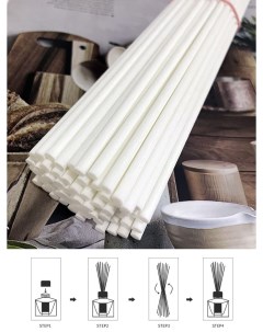 Палочки из фибрового волокна для ароматического диффузора Белые Art manufactura
