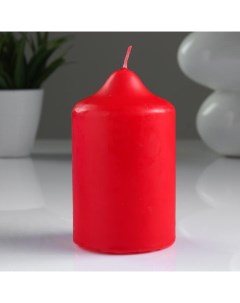 Свеча классическая 7х12 см красная Aroma home