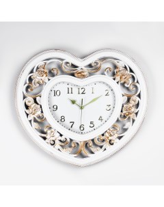 Часы настенные серия Интерьер Сердце плавный ход 1АА d 25 5 см 55 х 48 см Nobrand
