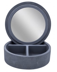 Шкатулка с зеркалом Cement серый Ridder