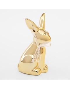 Статуэтка 13 см керамика золотистая Кролик Easter gold Kuchenland