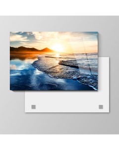 Картина Морское солнце 90х135 см на стекле 945809557 Nobrand