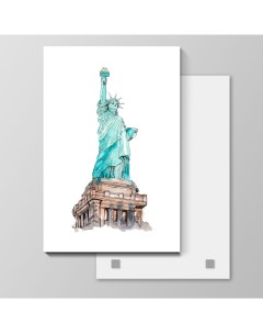 Картина Акварель Статуя Свободы 75х50 см на стекле 993476000 Nobrand
