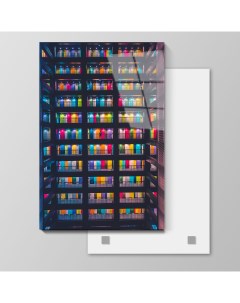 Картина Цветные балконы 135х90 см на стекле 197008444 Nobrand