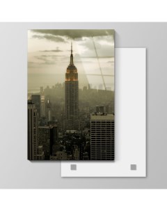 Картина Небоскреб в НьюхЙорке 75х50 см на стекле 761102428 Nobrand