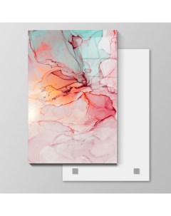 Картина Розовый мрамор 75х50 см на стекле 860640792 Nobrand