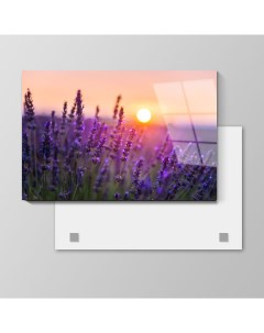 Картина Лаванда на закате 90х135 см на стекле 322200985 Nobrand