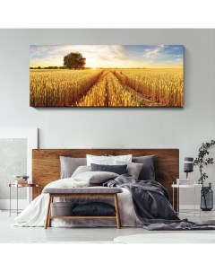 Картина Пшеничое поле 50х125 см на холсте 830580320 Nobrand
