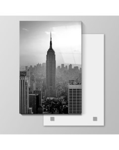 Картина Чернохбелый небоскреб 75х50 см на стекле 383757046 Nobrand