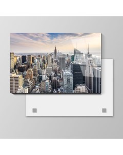 Картина Вид на Ньюхйорк 60х40 см на стекле 684544598 Nobrand