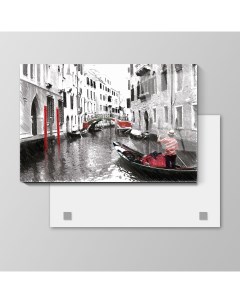 Картина Каналы Венеции 60х40 см на стекле 329125402 Nobrand