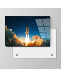 Картина Ракета на взлете 90х135 см на стекле 184747329 Nobrand