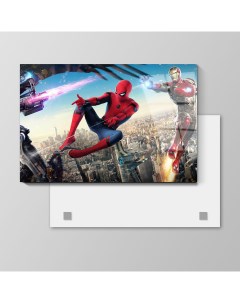 Картина Человек паук 60х40 см на стекле 344483982 Nobrand
