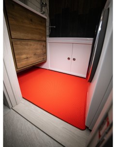 Коврик для ванной ЭВА 132х80 см красная сота Cellmat