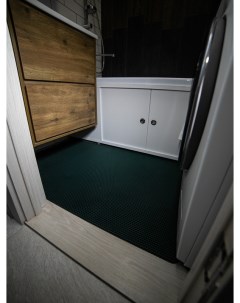 Коврик для ванной ЭВА 132х80 см темно зеленая сота Cellmat