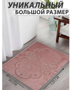 Коврик для ванной большой 80х120 Моне розовый бантик Carpetdom
