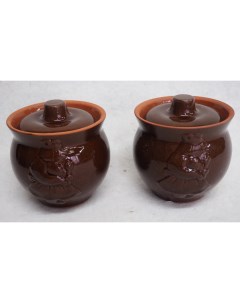 Набор горшков для запекания 500мл 2шт Кунгурская керамика