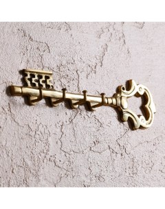 Ключница Ключ латунь 20x5 5x2 см Nobrand