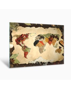 Картина Карта мира AG 40 59 40х50 см на стекле Postermarket