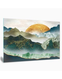 Картина на стекле Восход в горах AG 50х70 см Postermarket